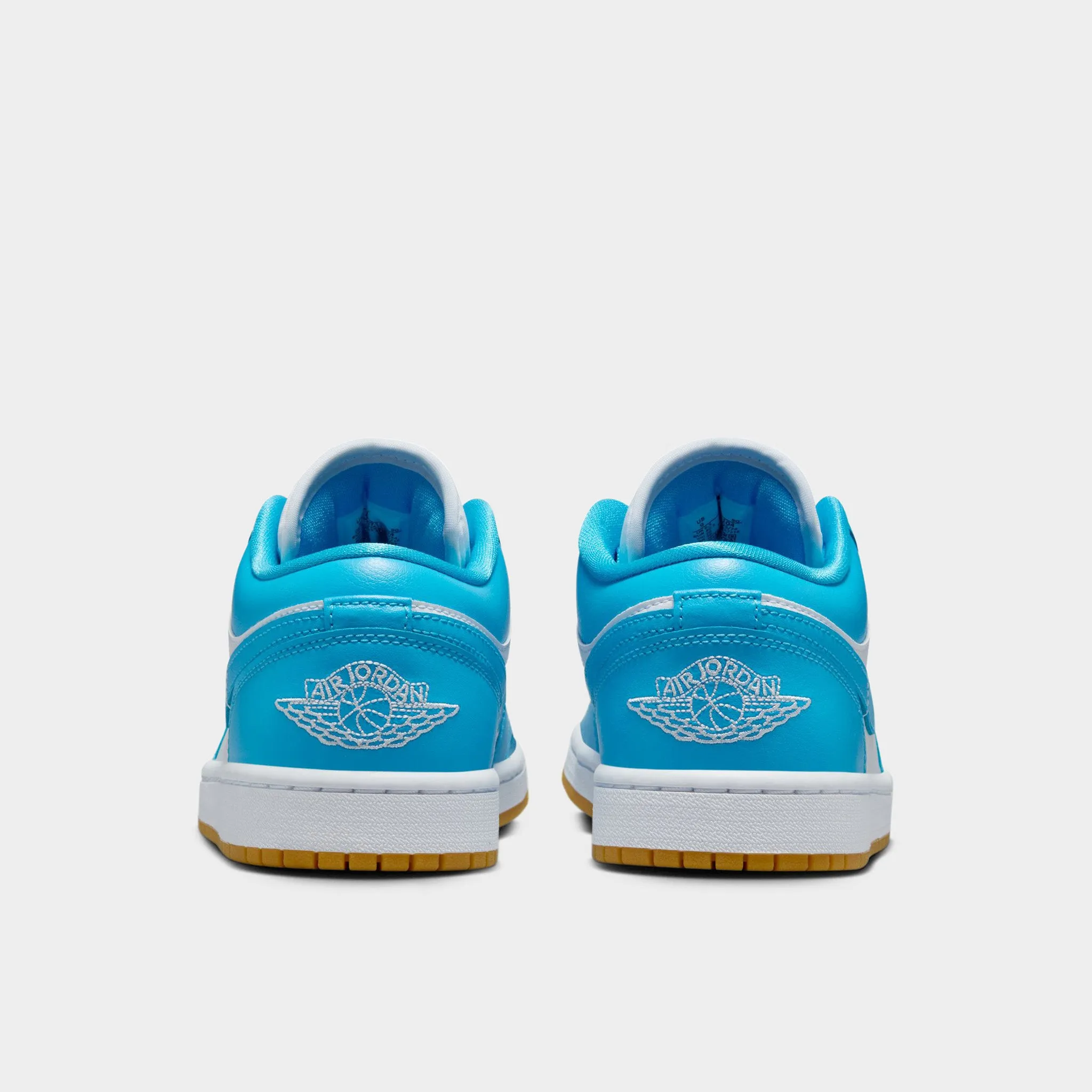 Jordan Women's 1 Low White / Dark Powder Blue - Gum Hold Step