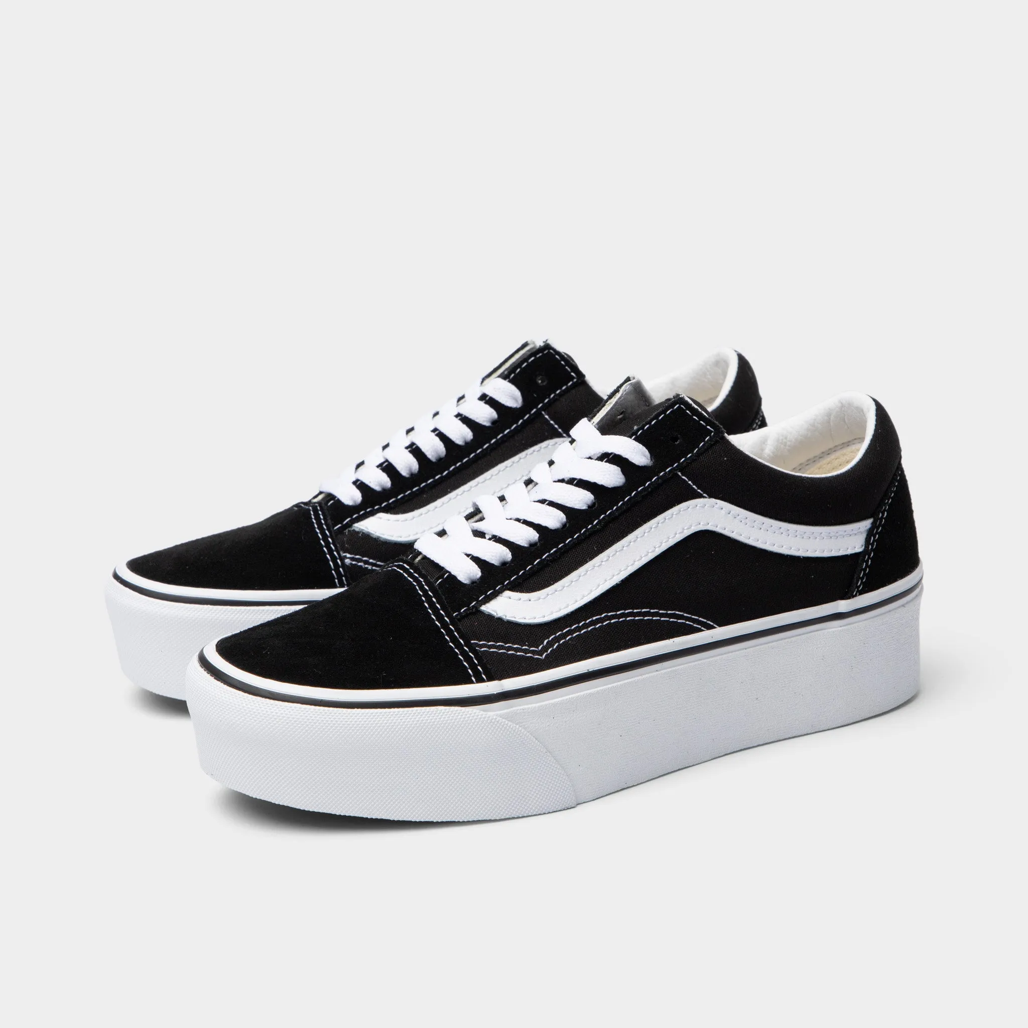 Vans Old Skool Stackform Suede / Canvas Black - True White City Run Snow Grip