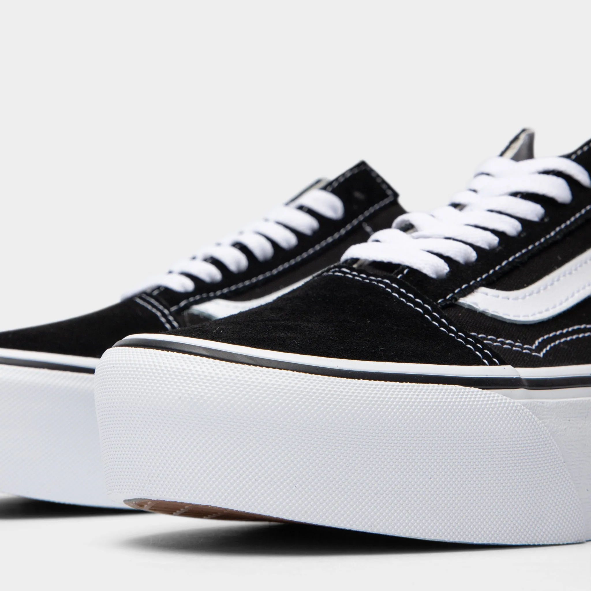 Vans Old Skool Stackform Suede / Canvas Black - True White Desert Step