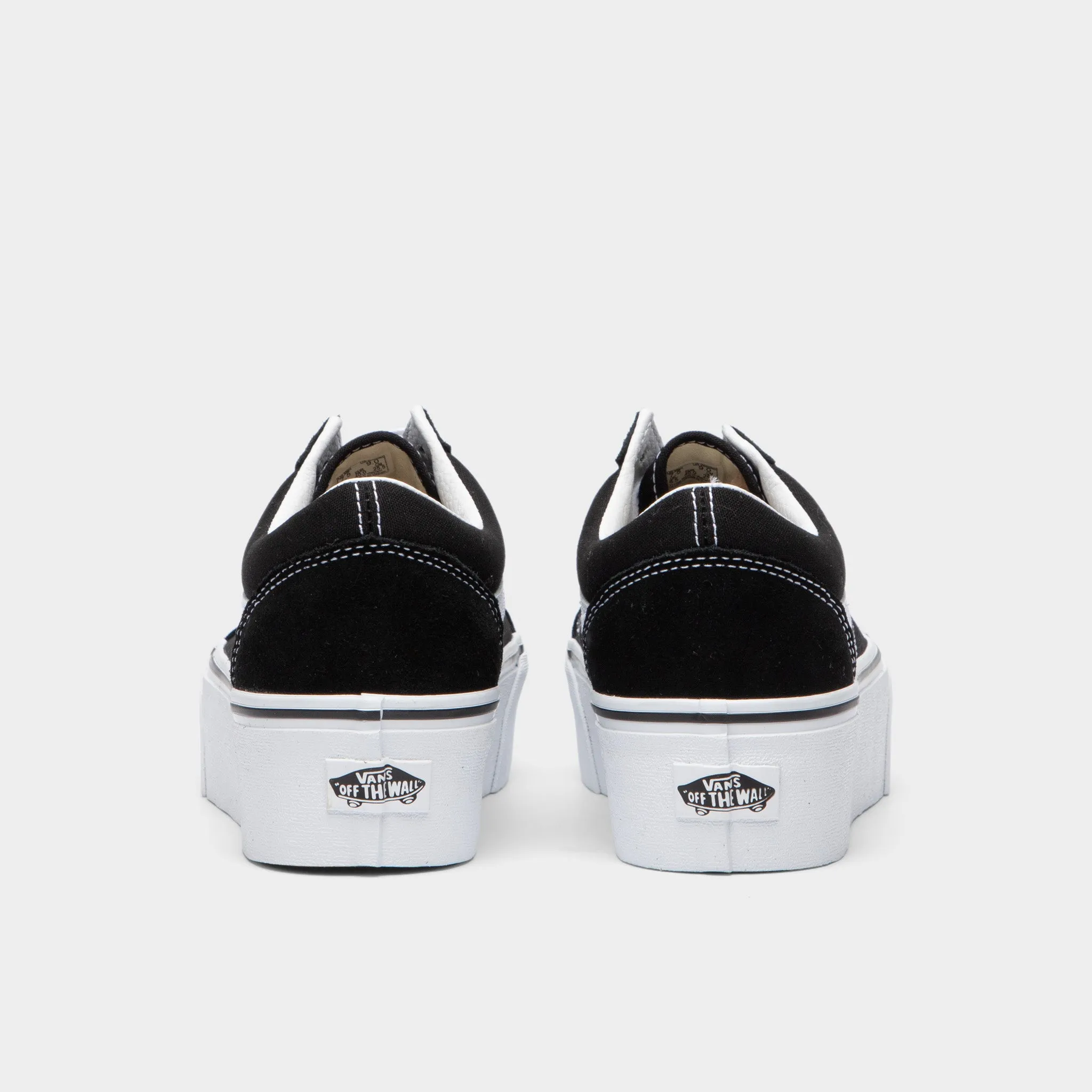 Beach Vibe Match Fit Vans Old Skool Stackform Suede / Canvas Black - True White