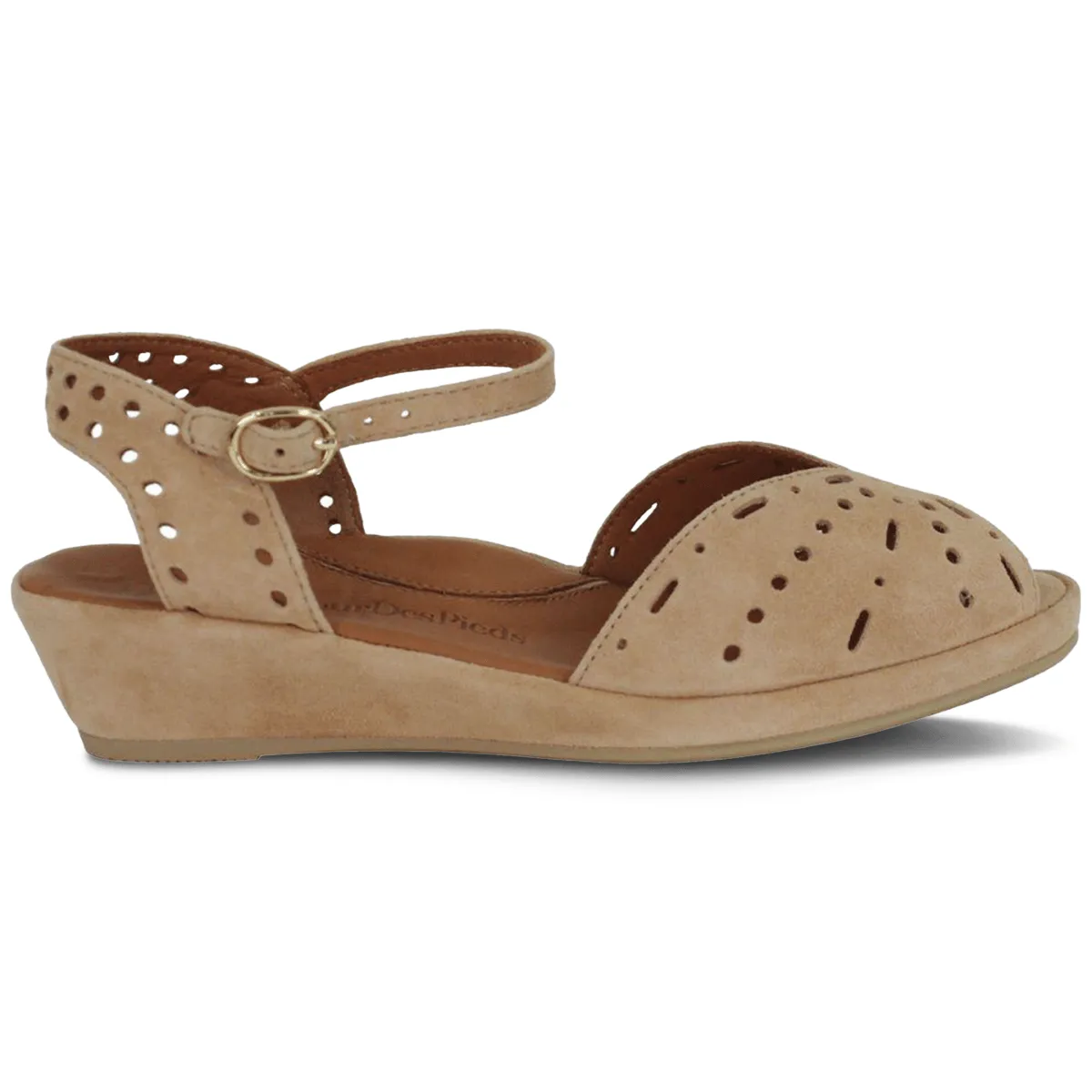L'Amour Des Pieds Women's Brenn Cognac Suede Elite Mode