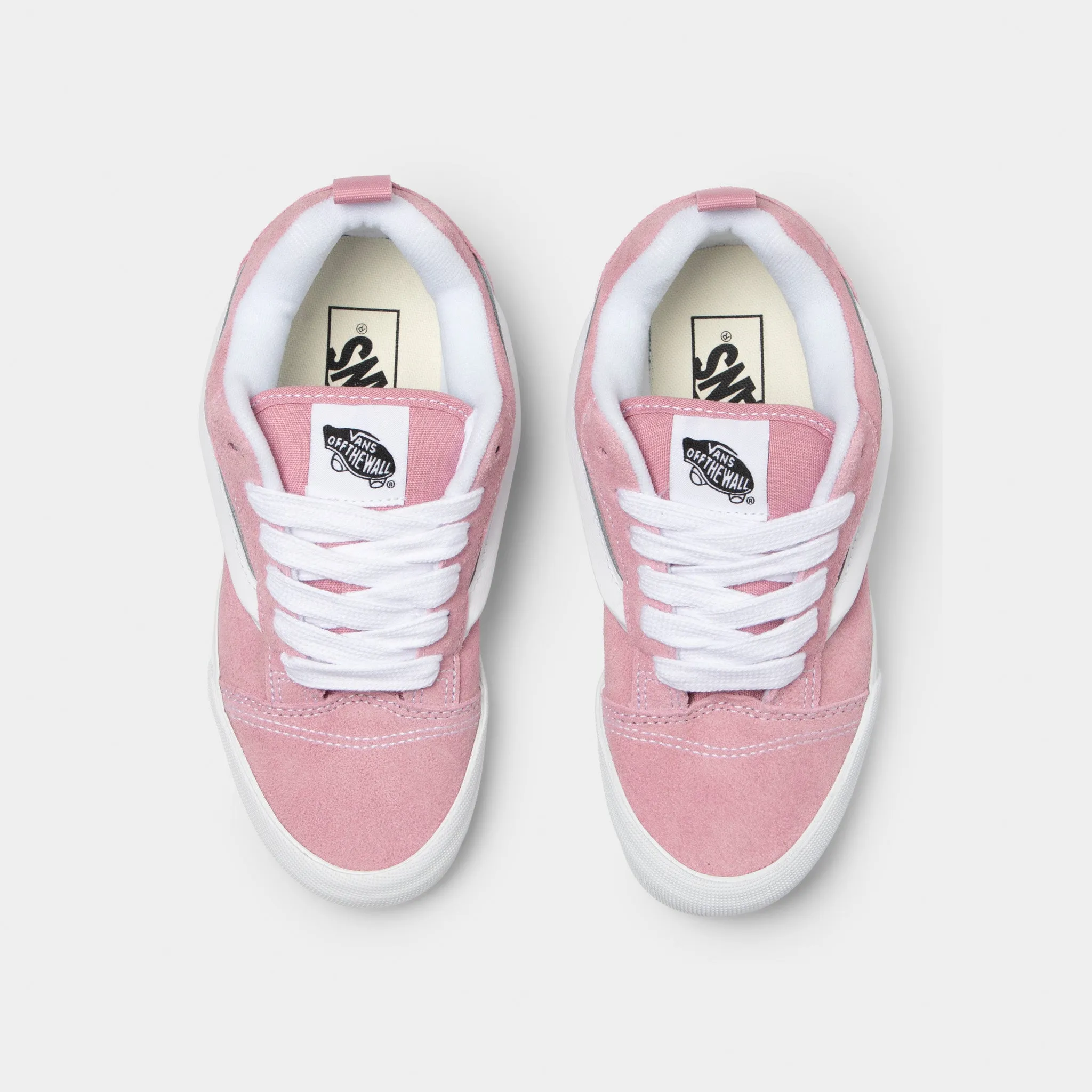 Vans Juniors' Knu Skool Pink Dawn / White Easy Flow Spring Jump