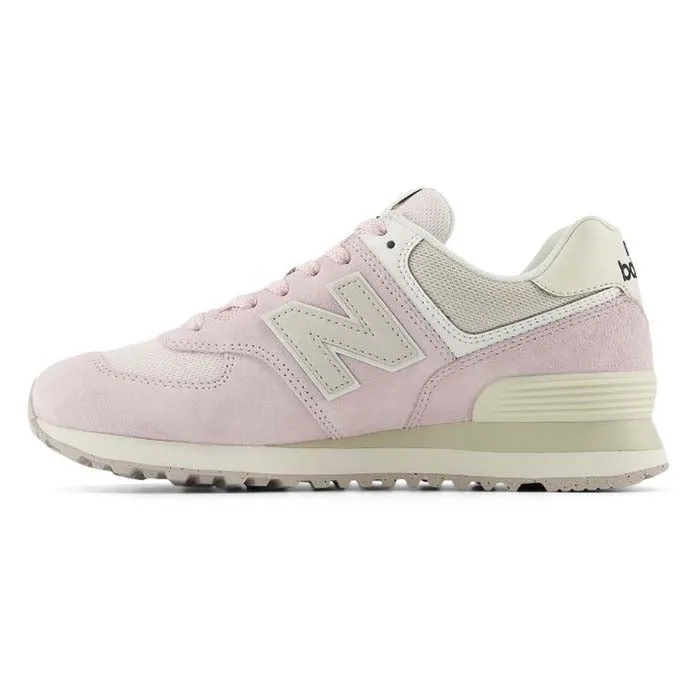 Womens New Balance 574 v2 in Pink Granite/Moonbeam/Turtledove Dirt Guard mules