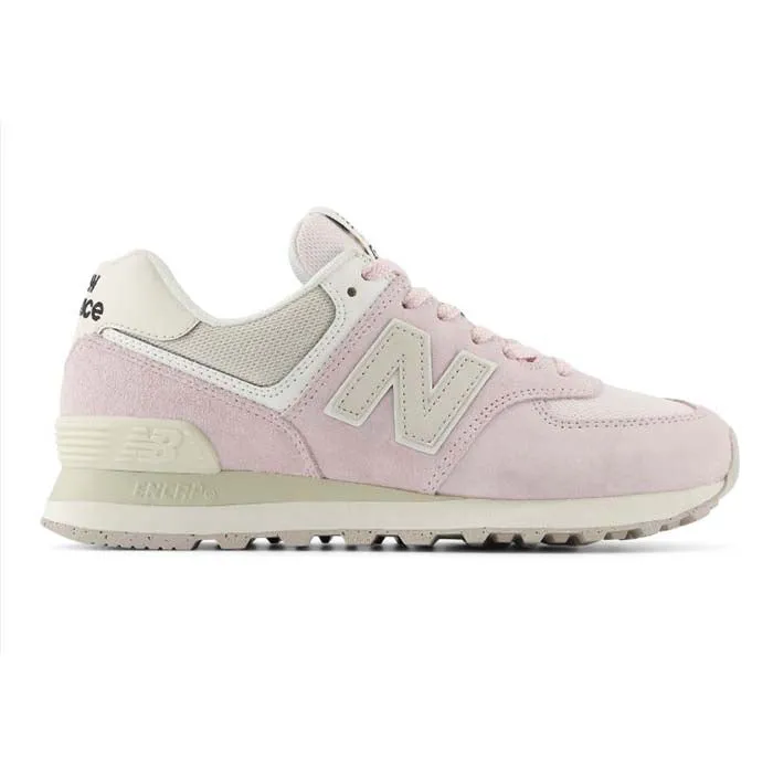 Womens New Balance 574 v2 in Pink Granite/Moonbeam/Turtledove Step Flow Effortless Walk