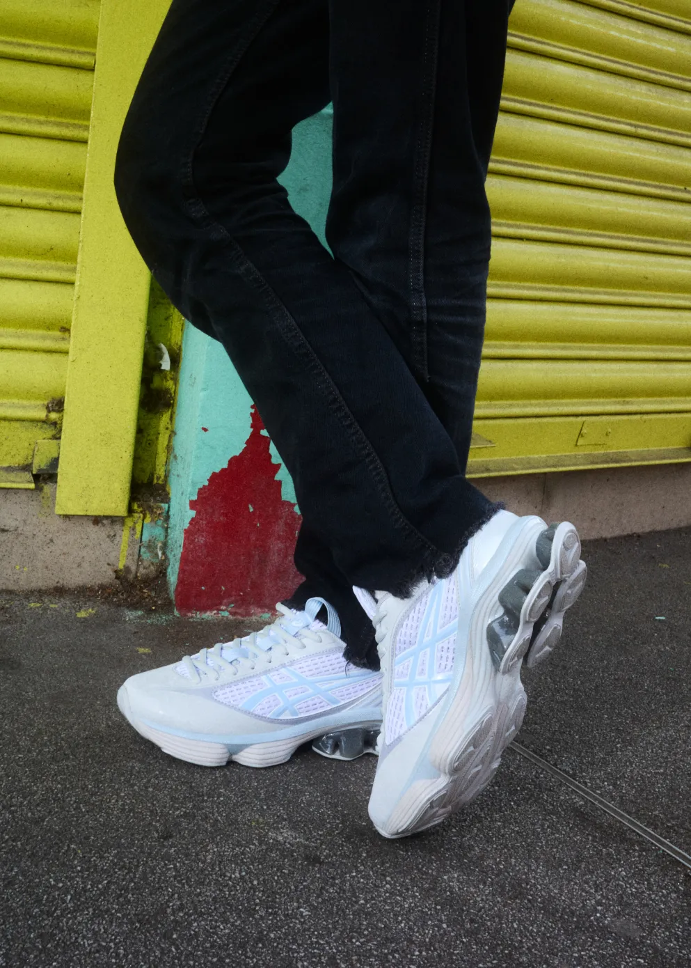 performance - enhancing Cushioned Sole US6-S Gel-Kinetic Fluent 'Glacier Grey' Sneakers