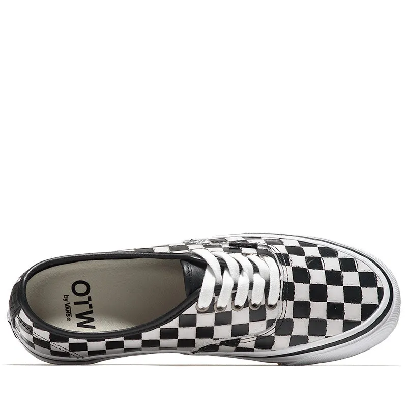 Vans Authentic 44 Vibram - Leather Check Black/White Waterproof Barrier Tech Compression Zones