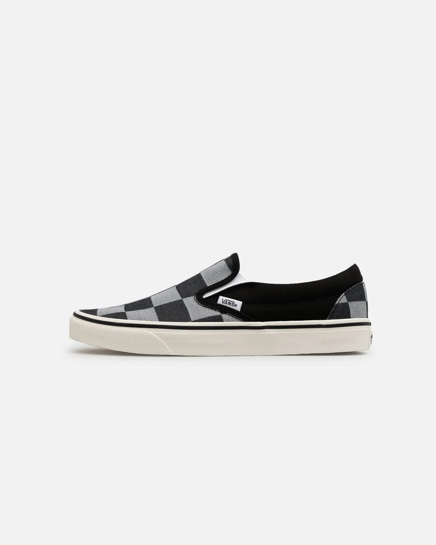 Vans Classic Slip-On "Mono Checkerboard" Black Comfort Ankle Street Fit