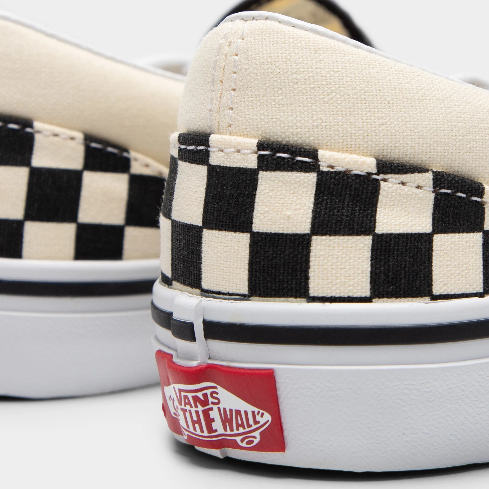Indoor Use chic aesthetic Vans Juniors' Checkerboard Classic Slip-On Black / White