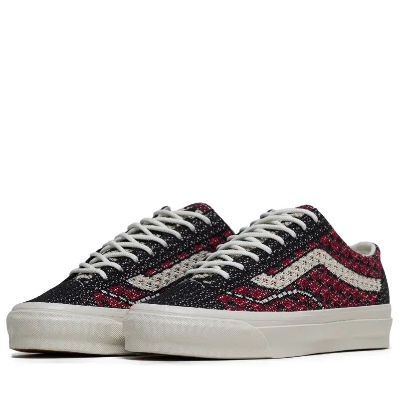 Vans LX Old Skool 36 EK - Geo Check Bordeaux Red Hypergrip Technology