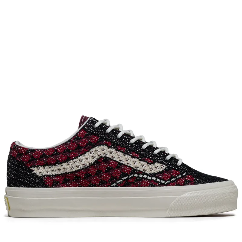 Vans LX Old Skool 36 EK - Geo Check Bordeaux Red Sneaker Functionality