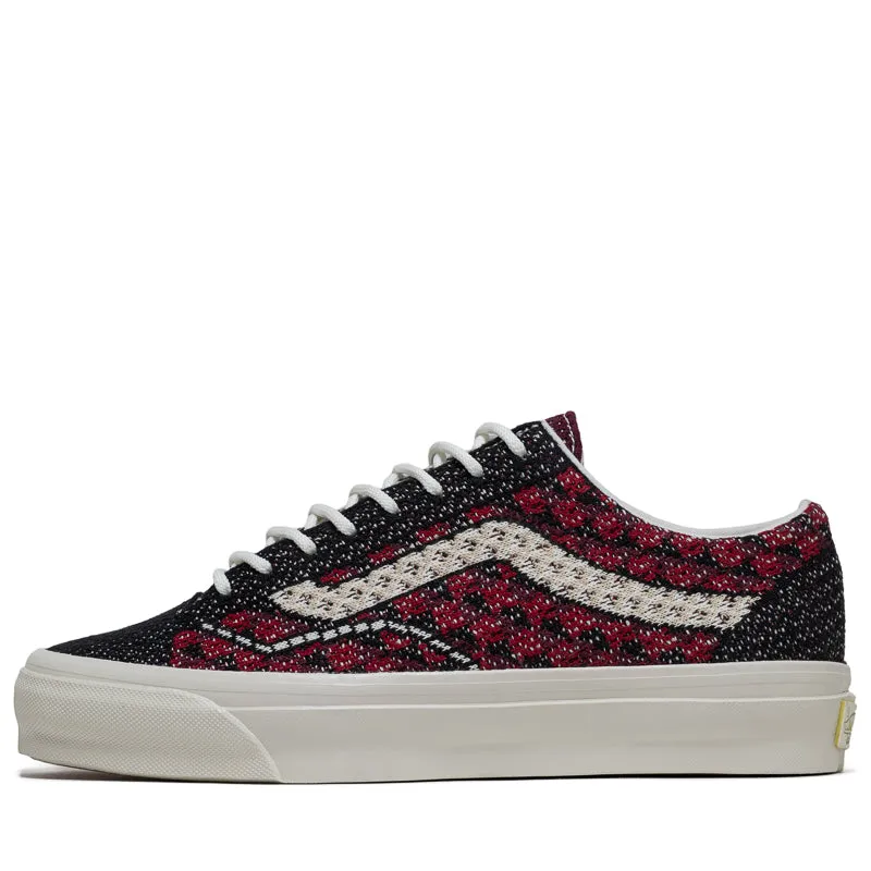 Vans LX Old Skool 36 EK - Geo Check Bordeaux Red Hiking Customizable Fit