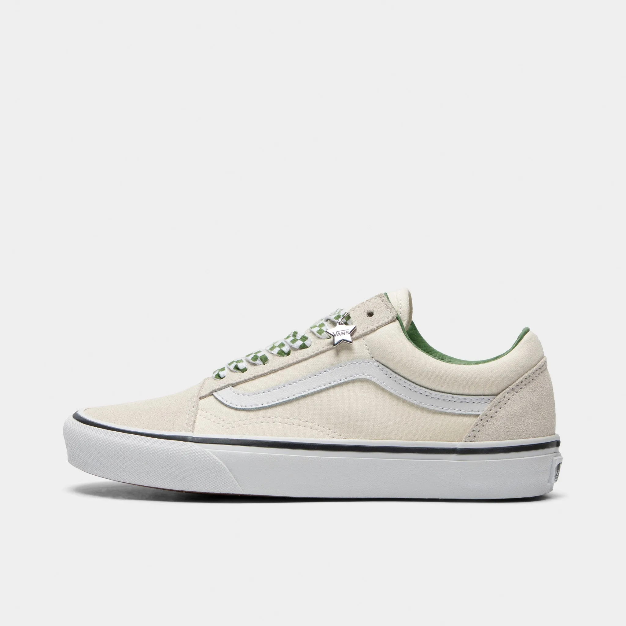 Fashion Glow Vans Old Skool Marshmallow / Green Charms