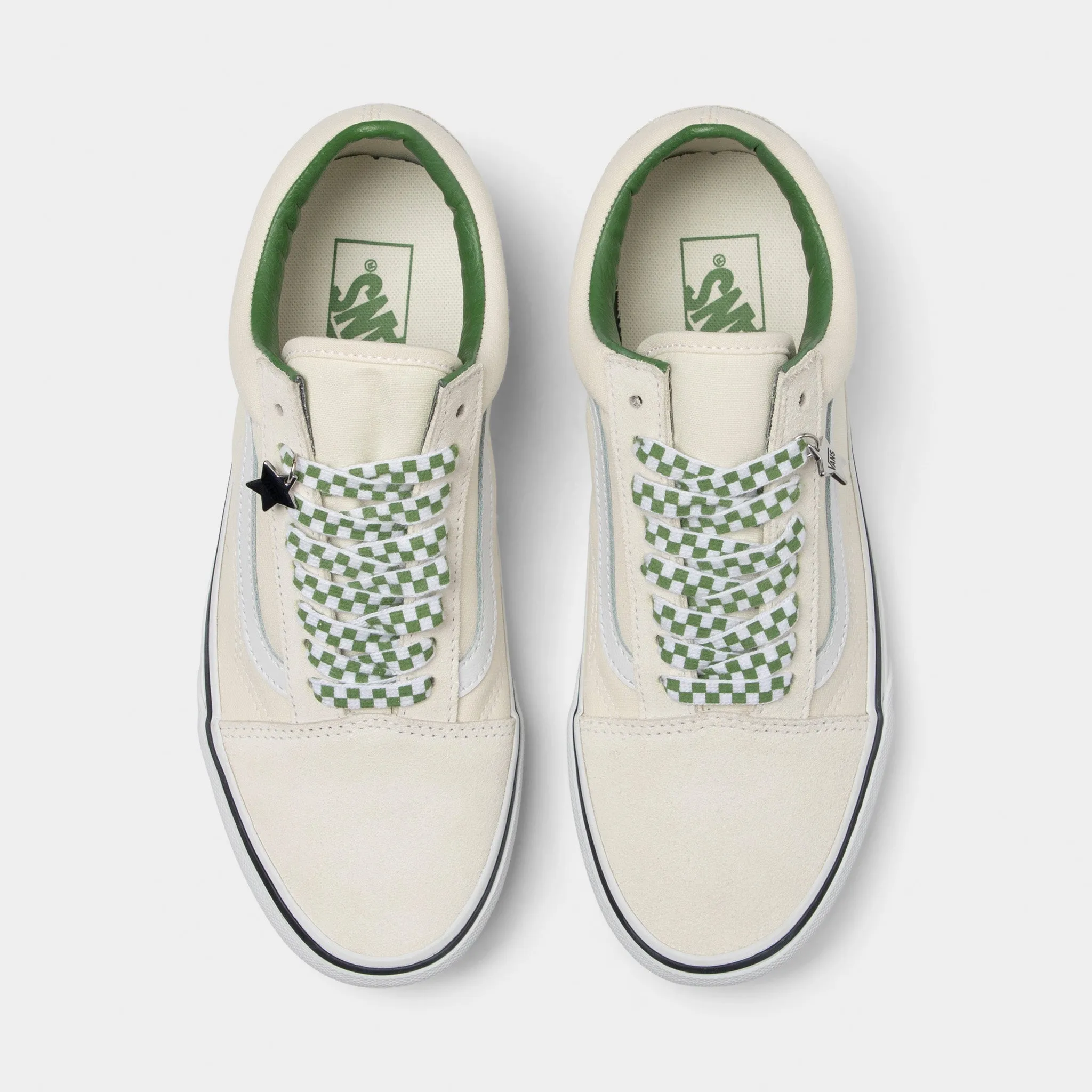 Vans Old Skool Marshmallow / Green Charms Simple Style