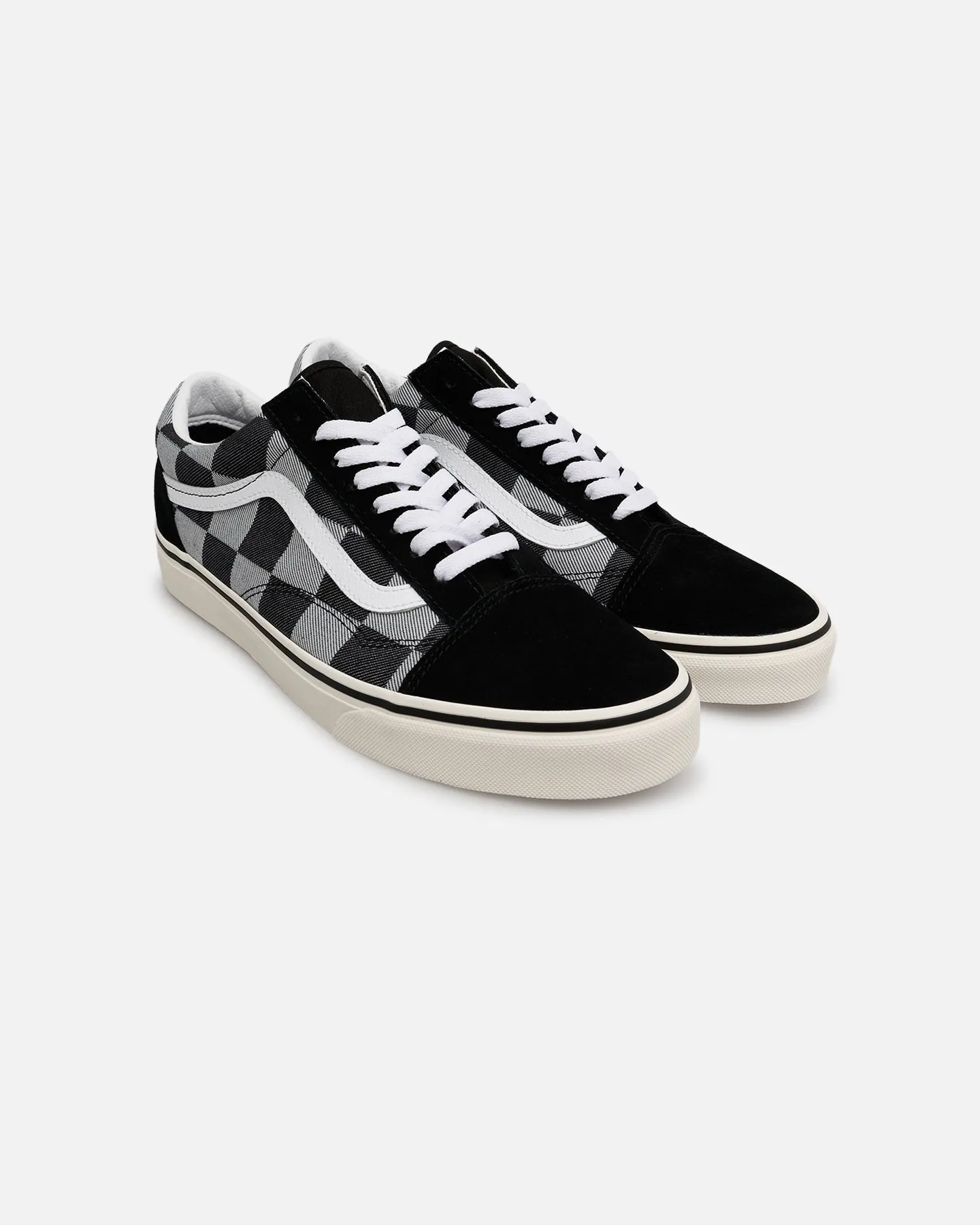 Urban Sleek Vans Old Skool "Mono Checkerboard" Black