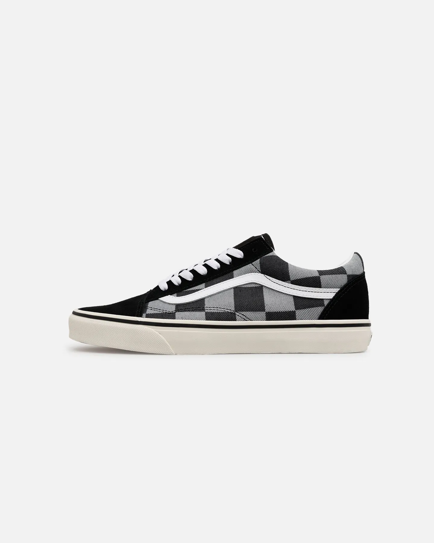 Vans Old Skool "Mono Checkerboard" Black Trendy Slip Resistant