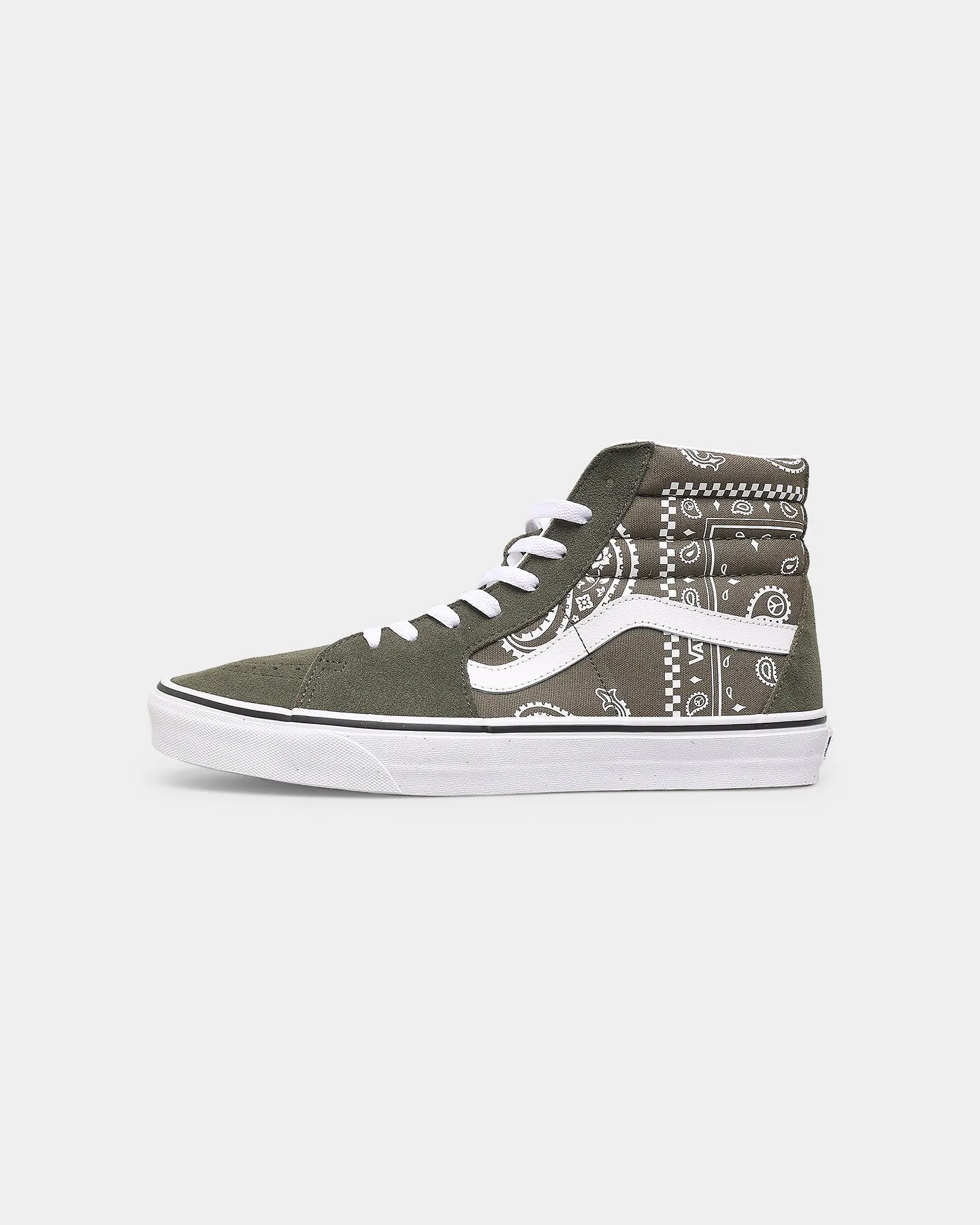 Breathable mesh Concert Mood Vans SK8-HI 'Peace Paisley' Grape Leaf/True White