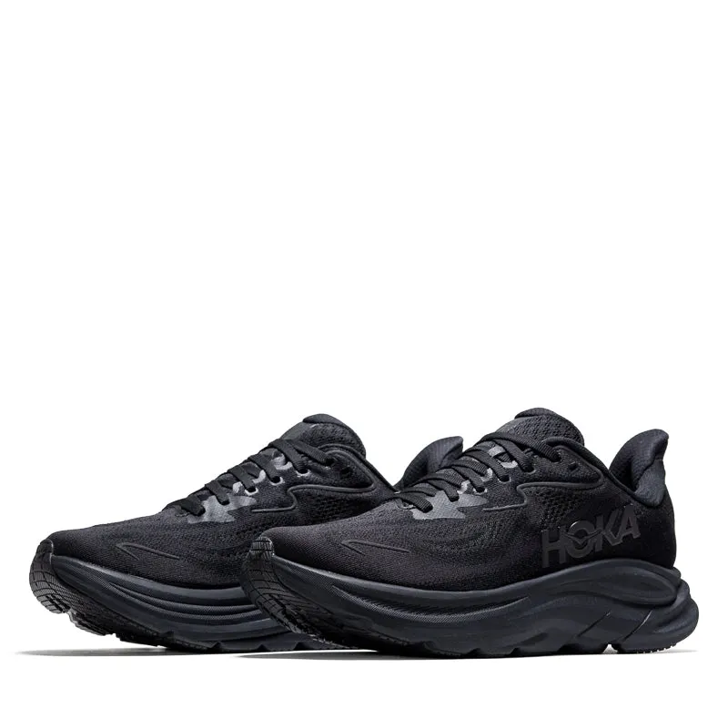 Microperforated Vamp Active City Women's Hoka Clifton 10 - Black/Black