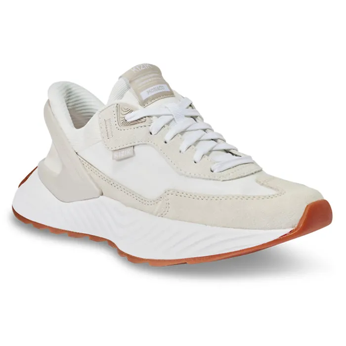 Womens Kizik Monaco in White/Moonbeam Supportive Cushion
