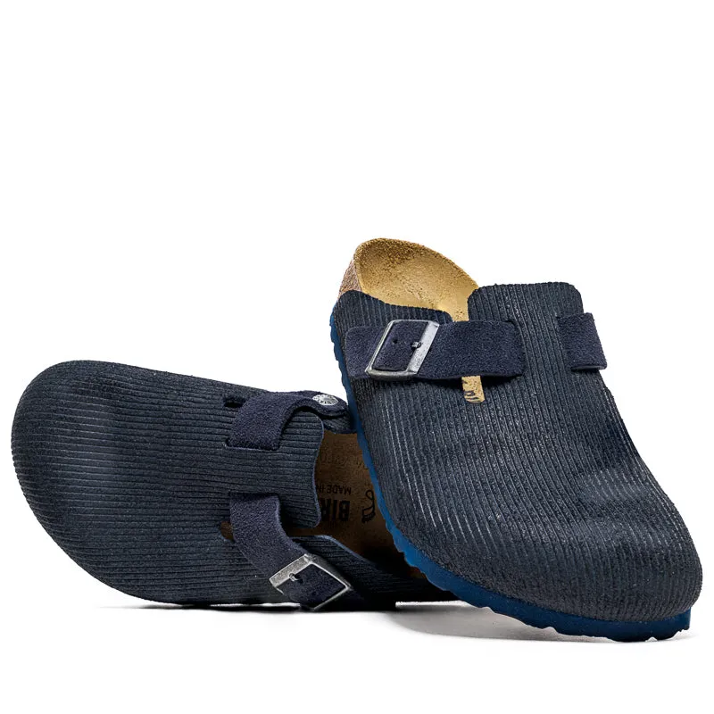 Breath Line Lightweight Footwear Birkenstock Boston Suede Corduroy - Midnight