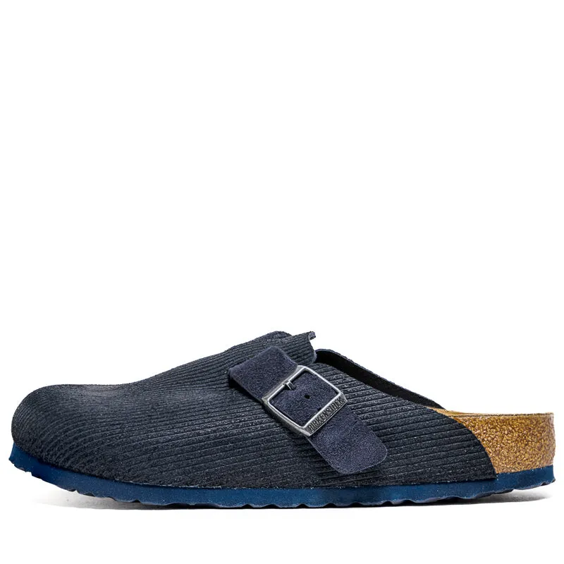 Birkenstock Boston Suede Corduroy - Midnight Lightweight Walking Shoes