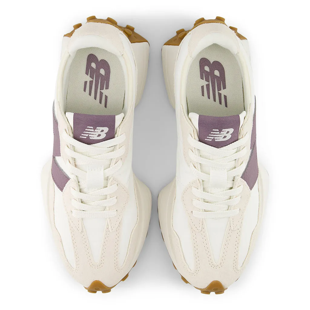 Womens New Balance 327 in Linen/Sea Salt/Dark Ice Wine Chill Time