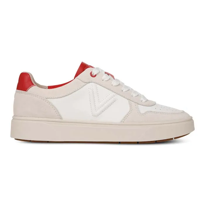 Womens Vionic Kimmie Court in Cream/Red Roll Hike group run