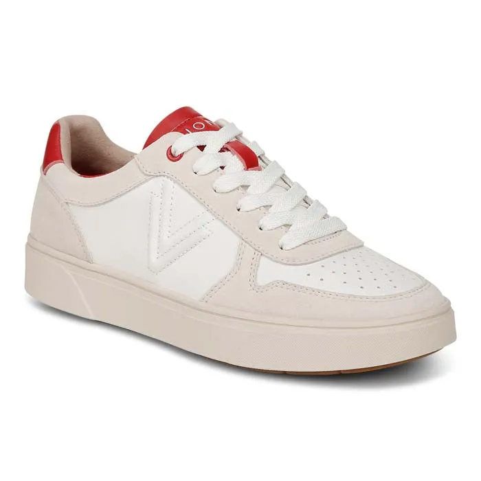 Womens Vionic Kimmie Court in Cream/Red Cold Climate
