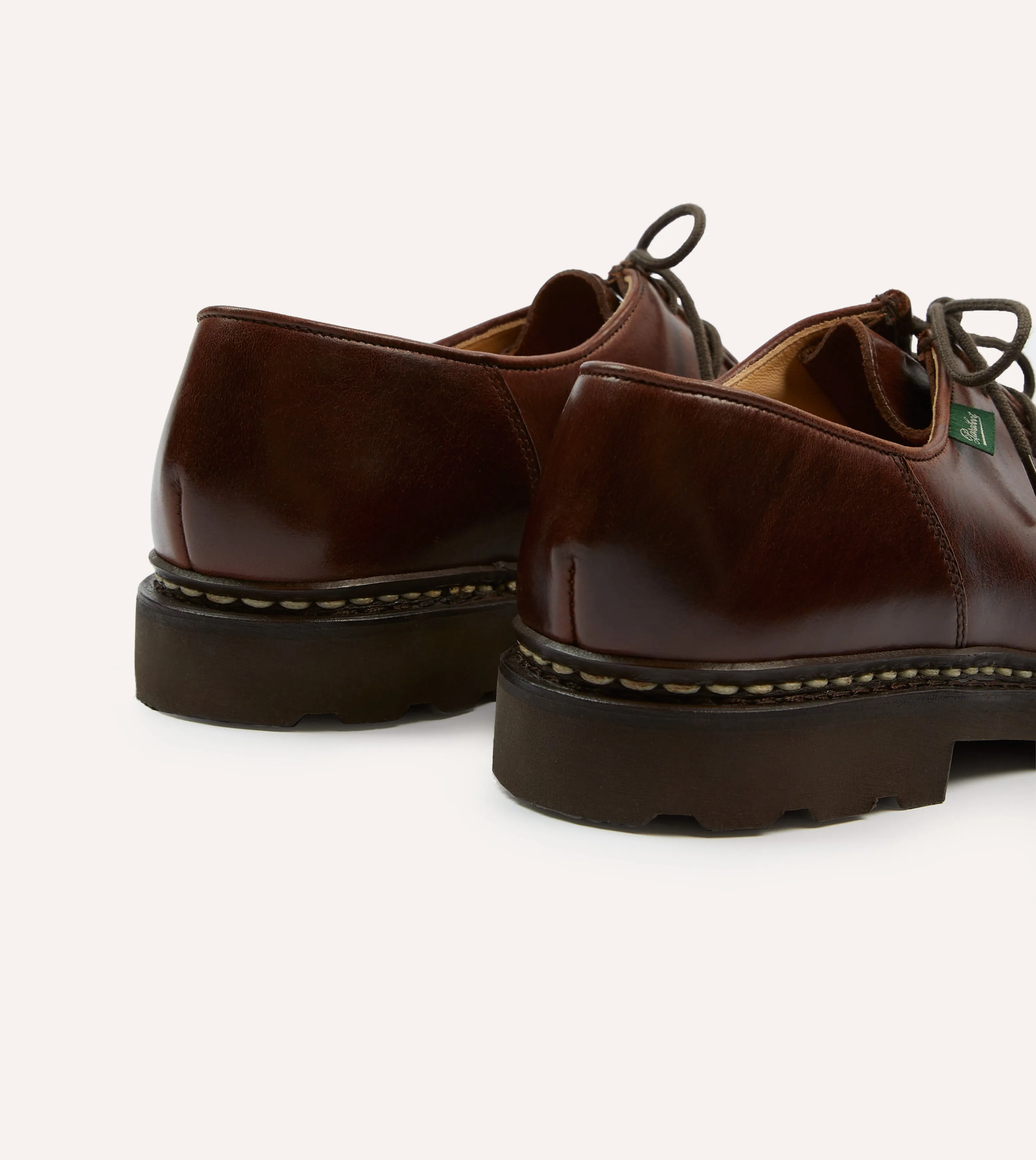 Paraboot Michael Brown Leather Derby Shoe Retro feel Quick Drying