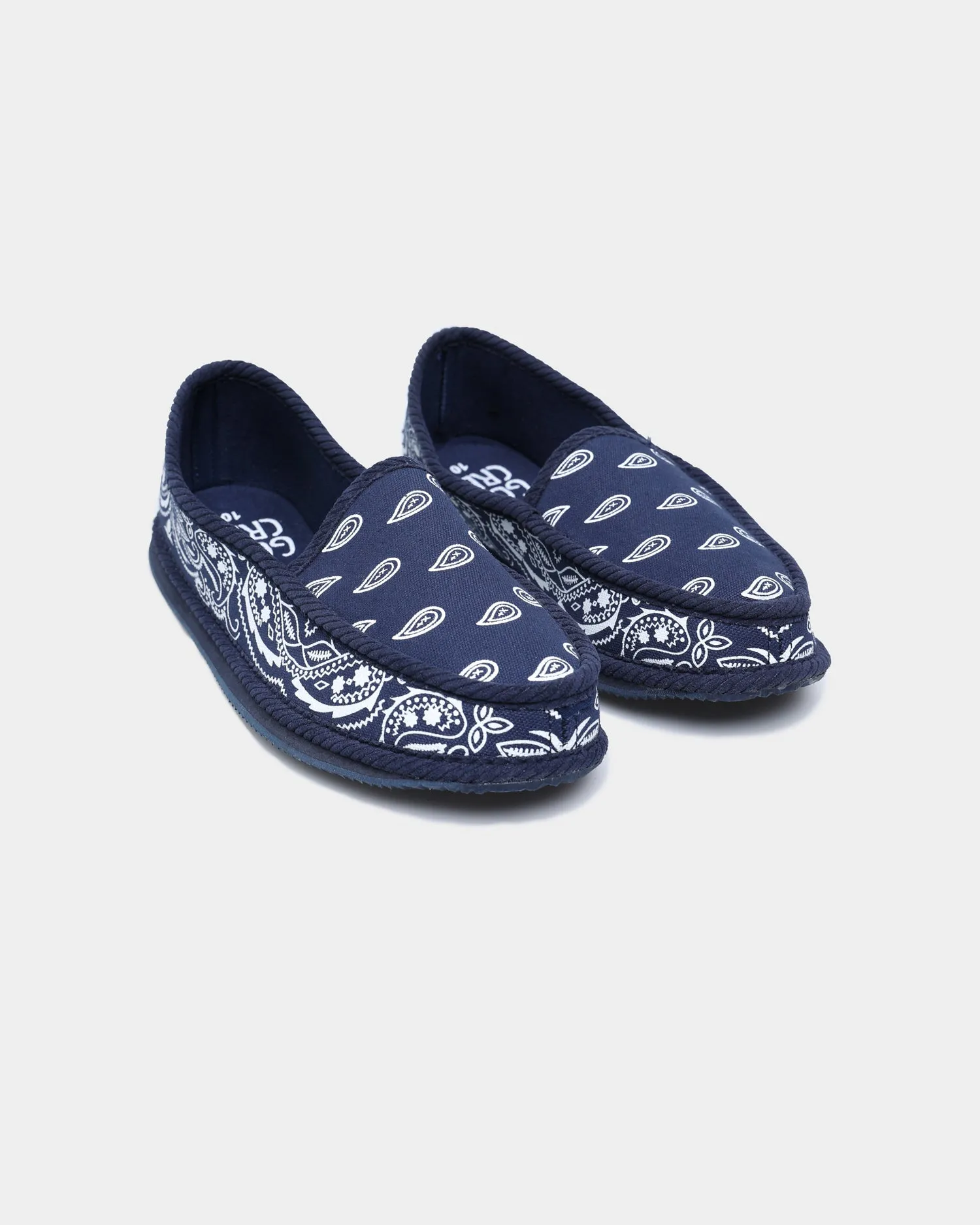 Color Play Goat Crew Bandana Slipper Navy/White