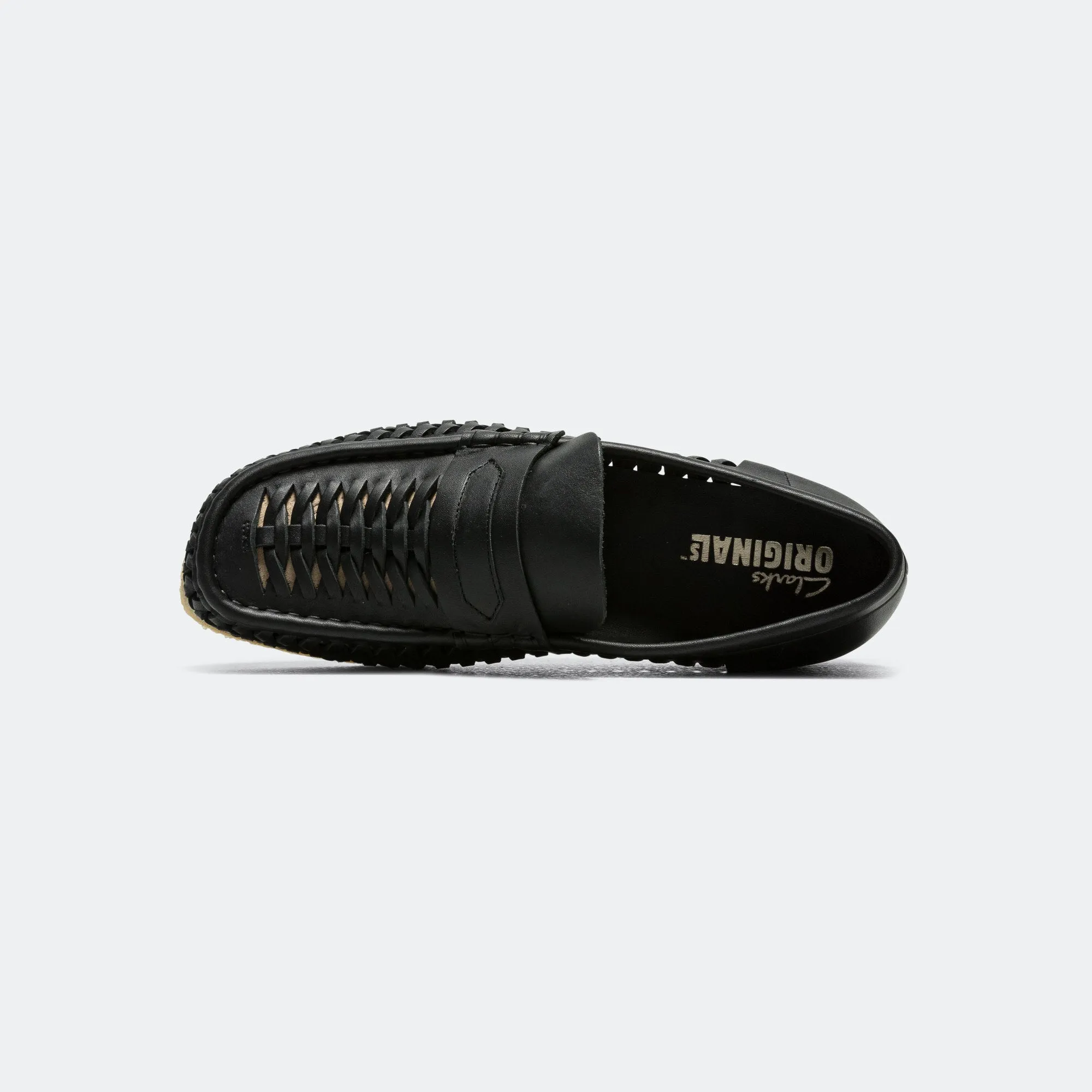 WB Penny Weave - Black Elasticated Lacing Contoured Footbed Geometry