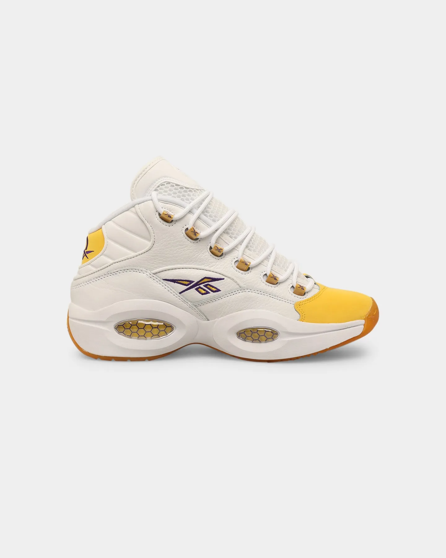 Reebok Question Mid White/Yellow Urban Sleek Soft Material