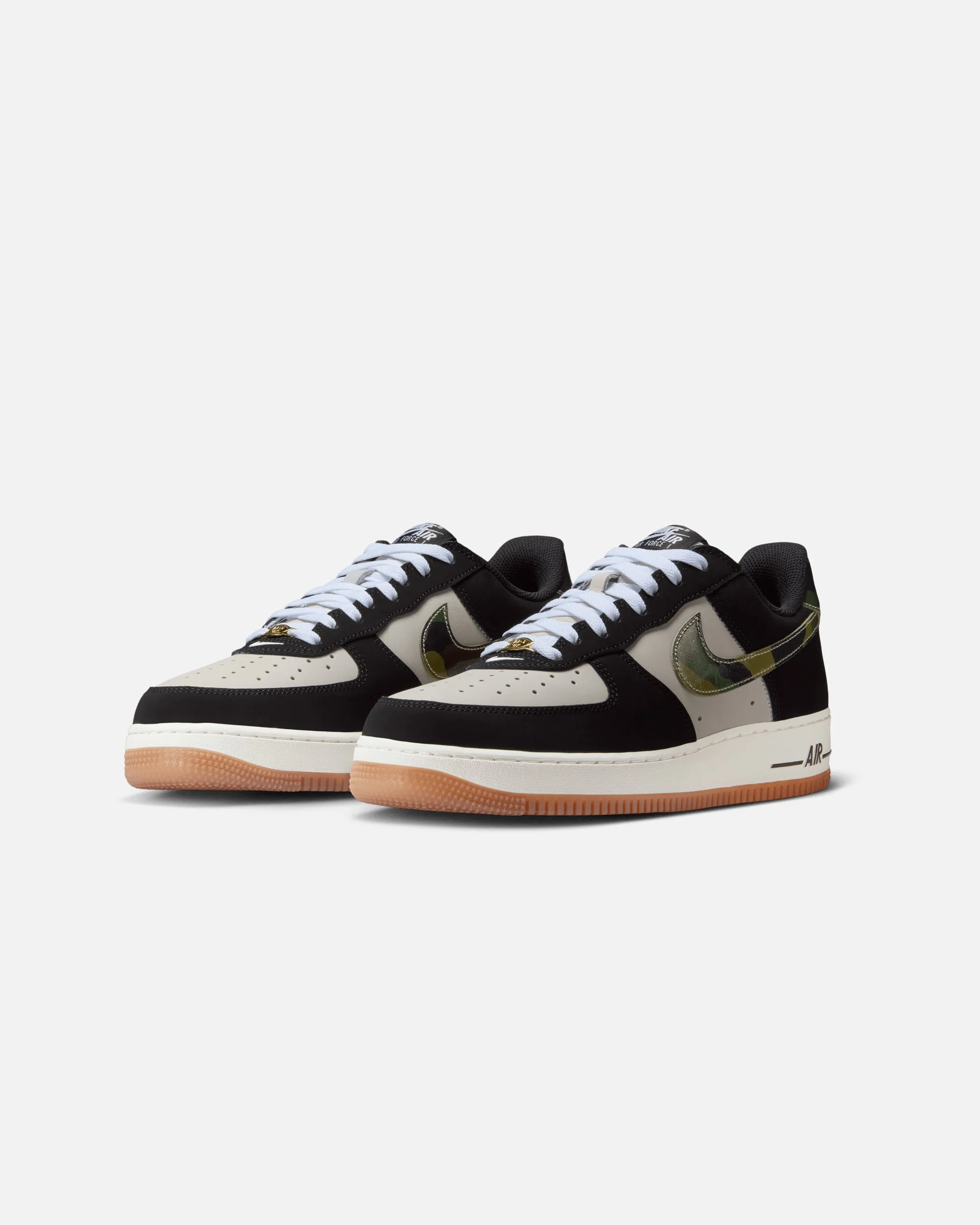 Nike Air Force 1 Low Retro "Camo" White/Black/Gum Long Move Gift Easy