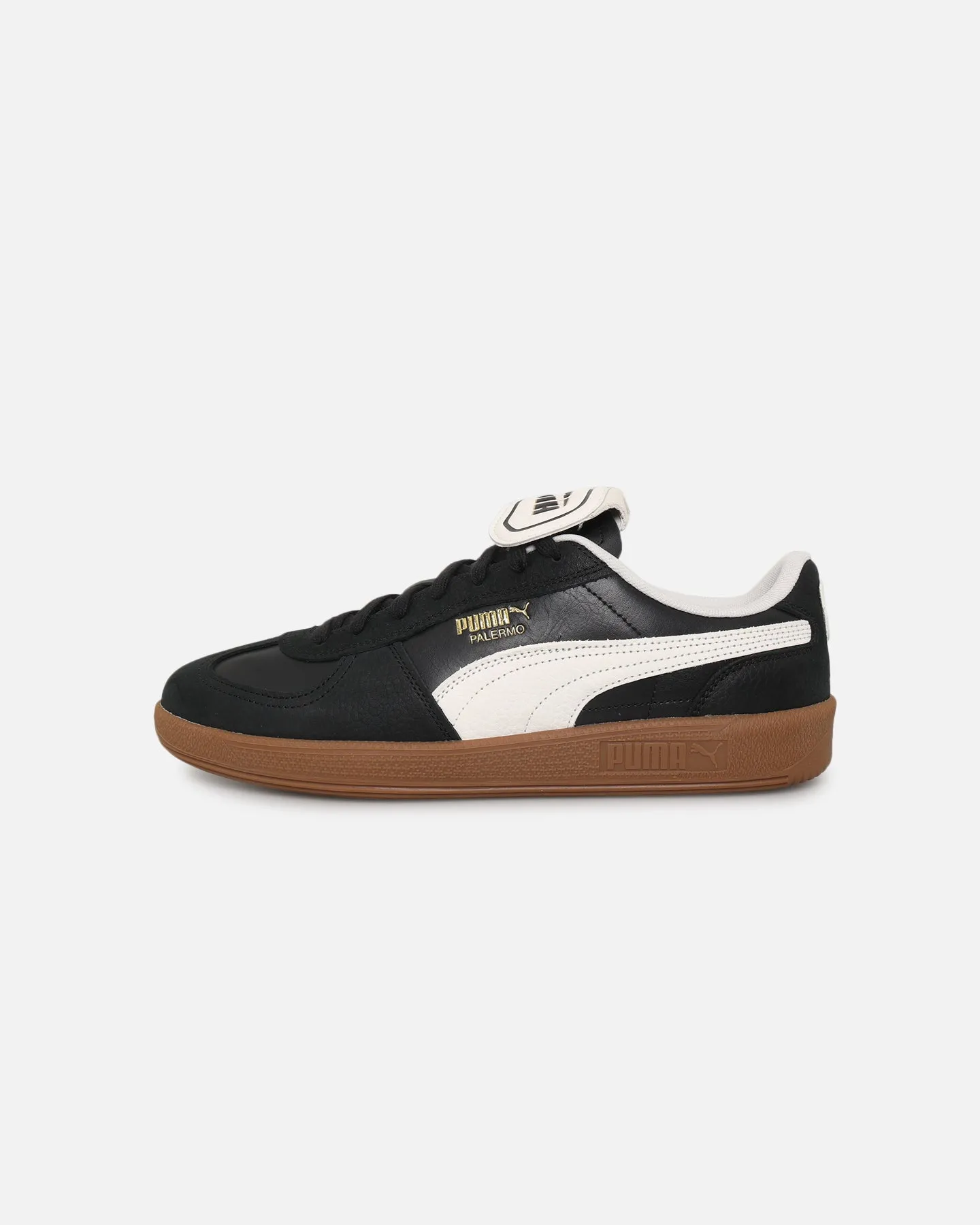 Puma Palermo Premium Black heel cup Silver Shine