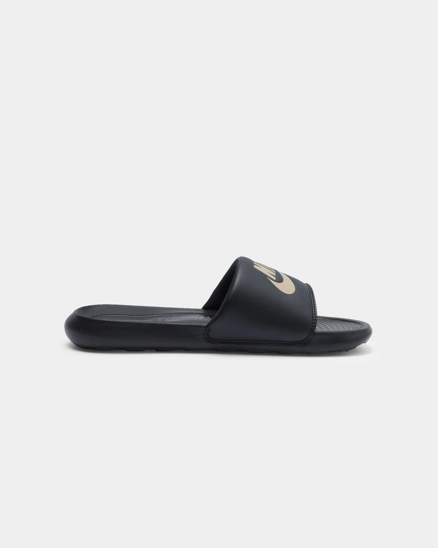Nike Victori One Slide Black/Metallic Gold Old School