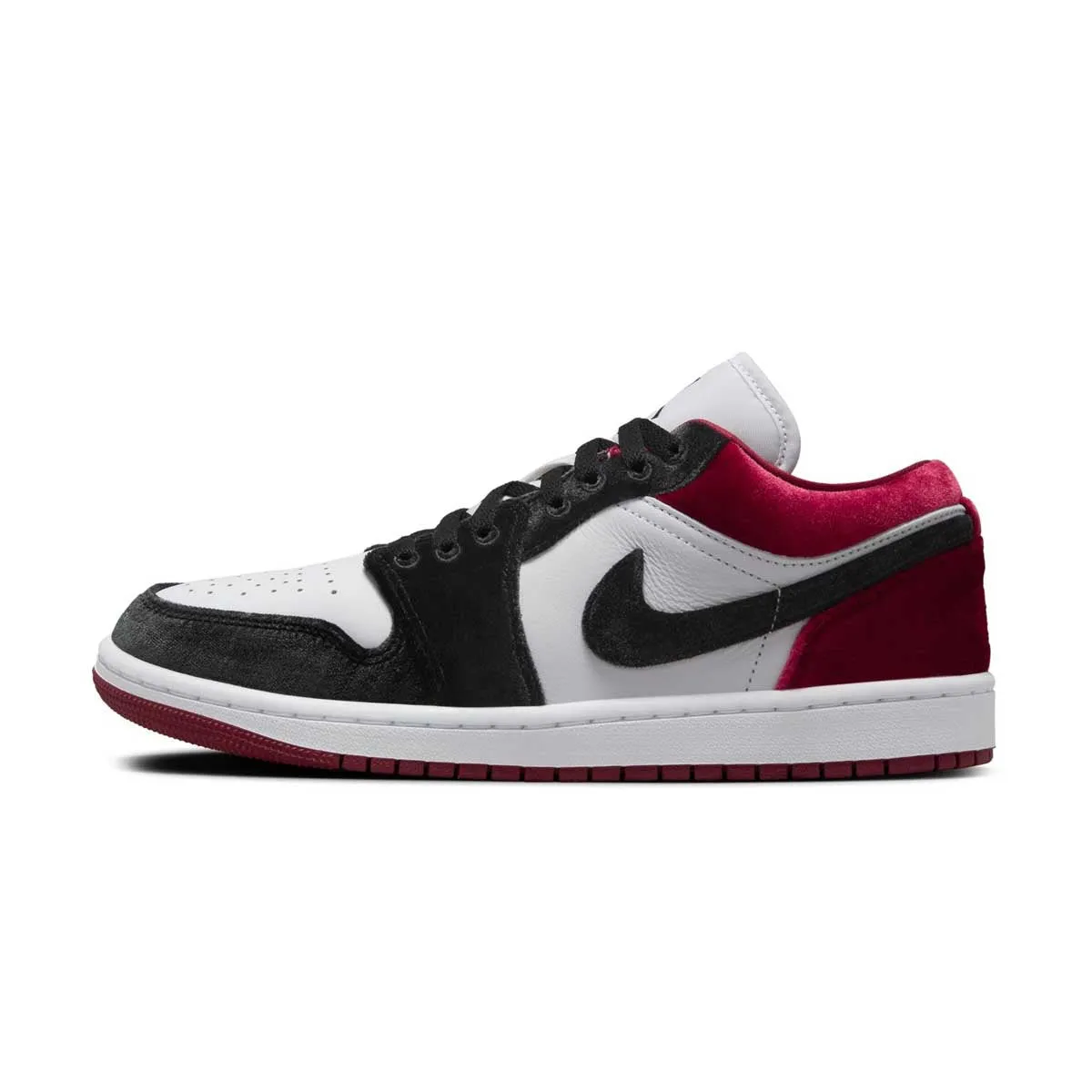 Wmns Air Jordan 1 Low SE 'Velvet Black Toe' city dwellers' casual shoes High-top