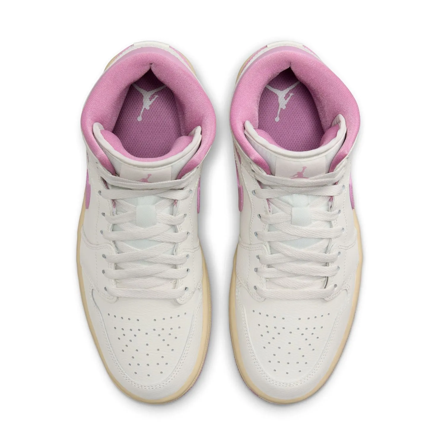 Wmns Air Jordan 1 Mid 'Strawberries and Cream' casual wearers - specific functions