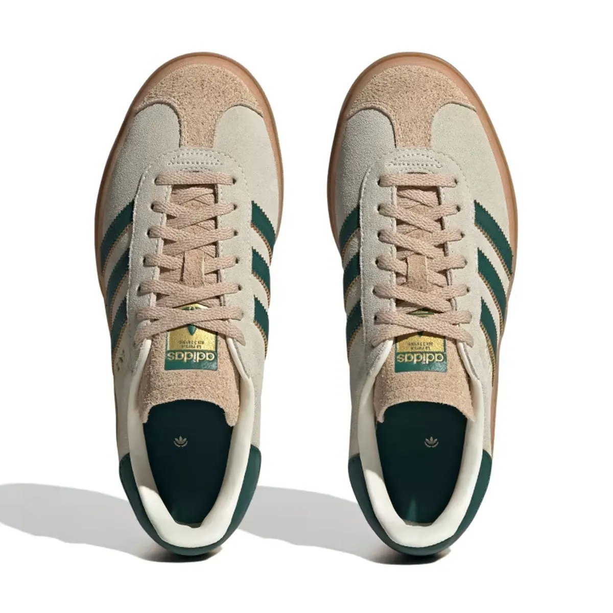 Wmns Gazelle Bold 'Cream White Collegiate Green' Solid