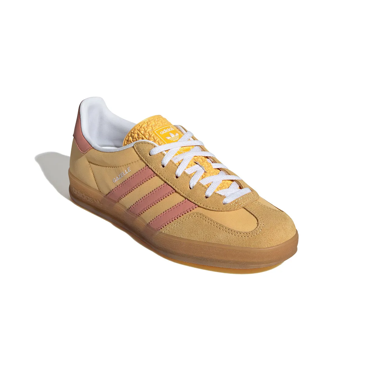 zip - closure Wmns Gazelle Indoor 'Yellow Pink'
