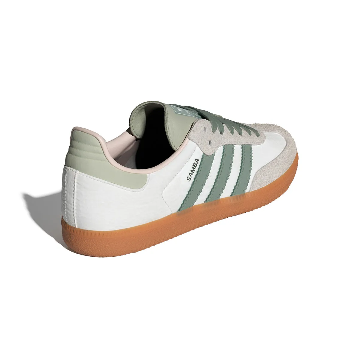 Wmns Samba OG 'White Silver Green' Roomy track and field athletes