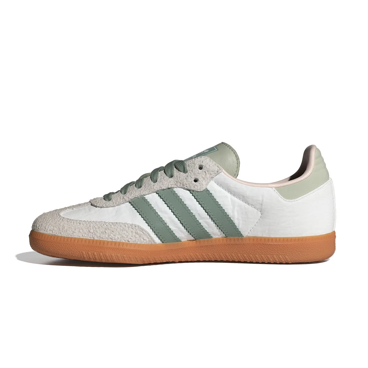 Wmns Samba OG 'White Silver Green' Flexible Support indoor shoes