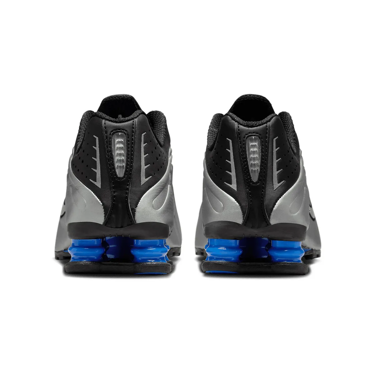 Wmns Shox R4 'Metallic Silver Black Racer Blue' vital mesh panels