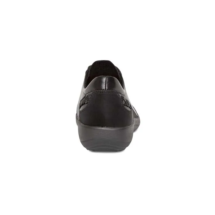 Womens Aetrex Dana Lace Up Oxford in Black Comfort Technology Storm Step