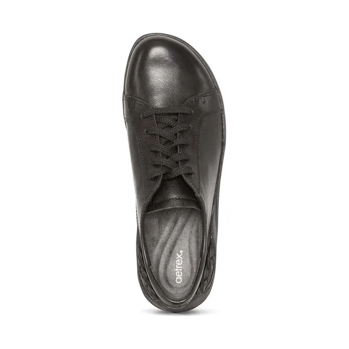 Field Step Womens Aetrex Dana Lace Up Oxford in Black