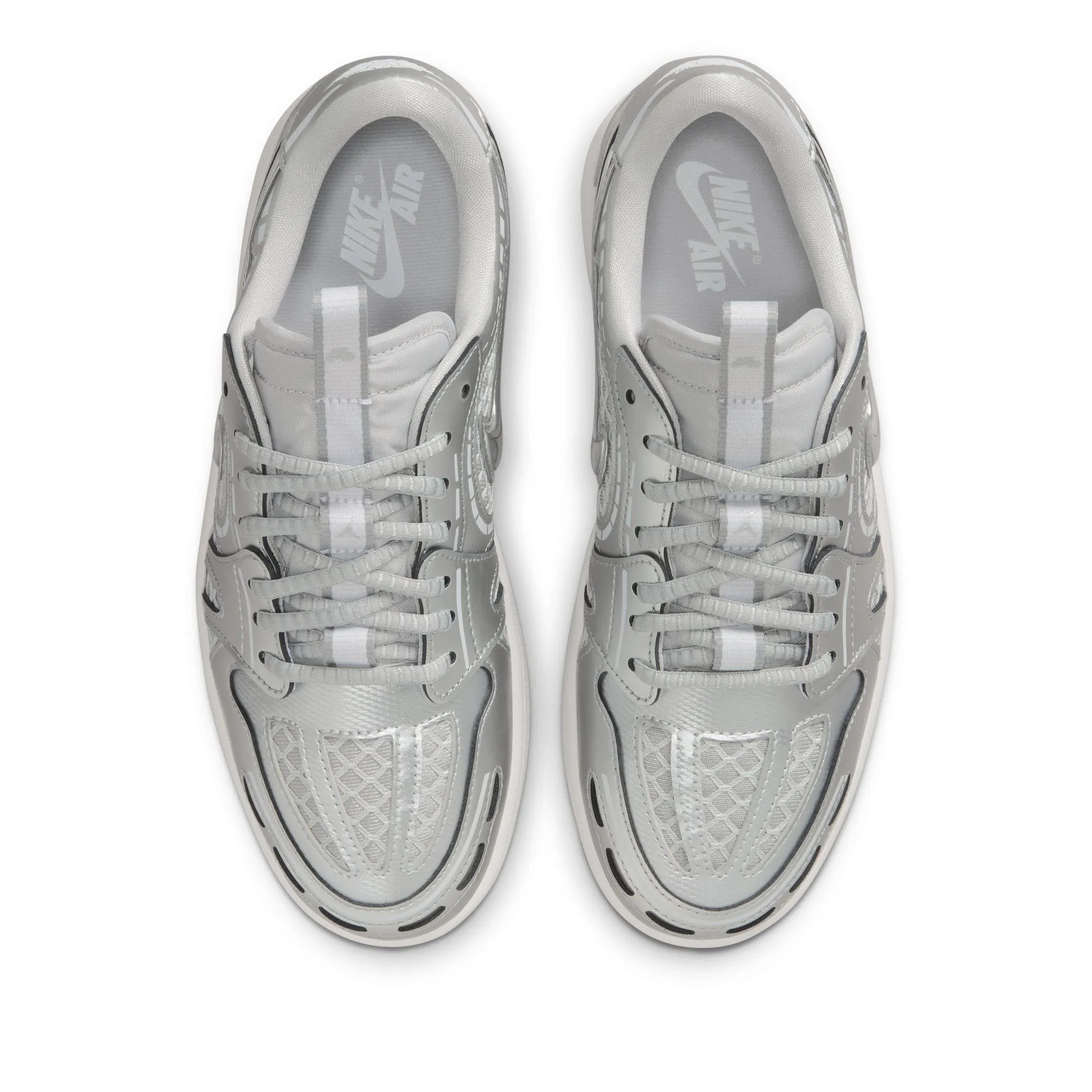 Stitchless Seams Lined Upper Women's Air Jordan 1 Low Method of Make V3 - Neutral Grey/Metallic Silver