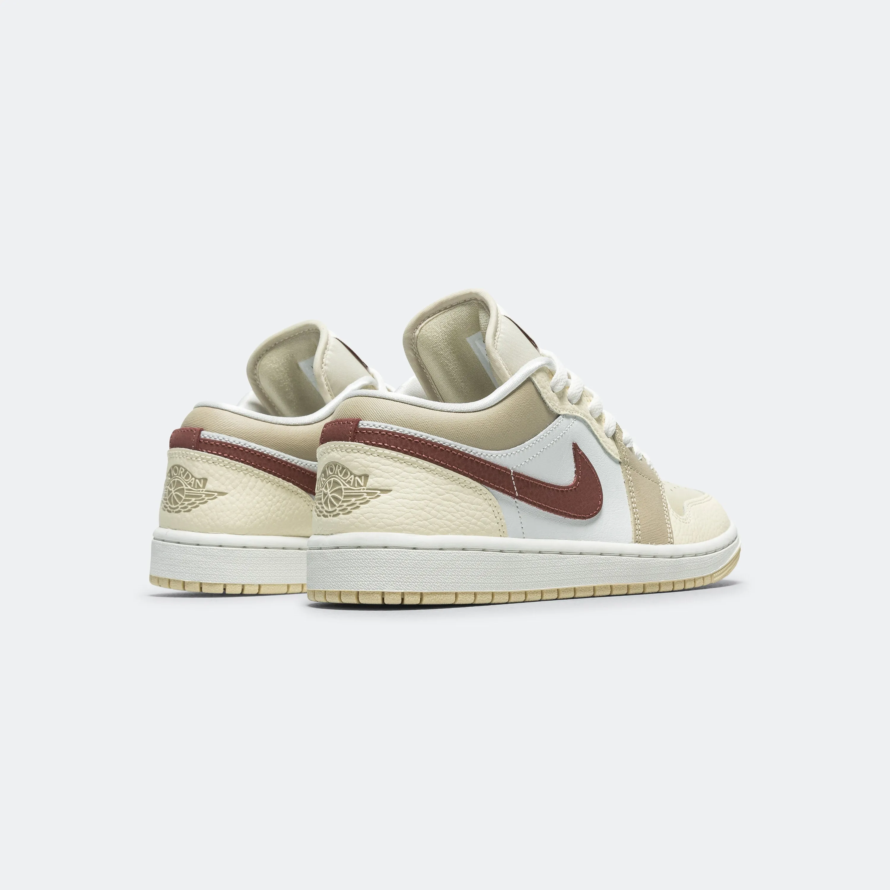 Arch Stabilizer Versatile Footwear Womens Air Jordan 1 Retro Low - Summit White/Red Sepia-Desert Khaki