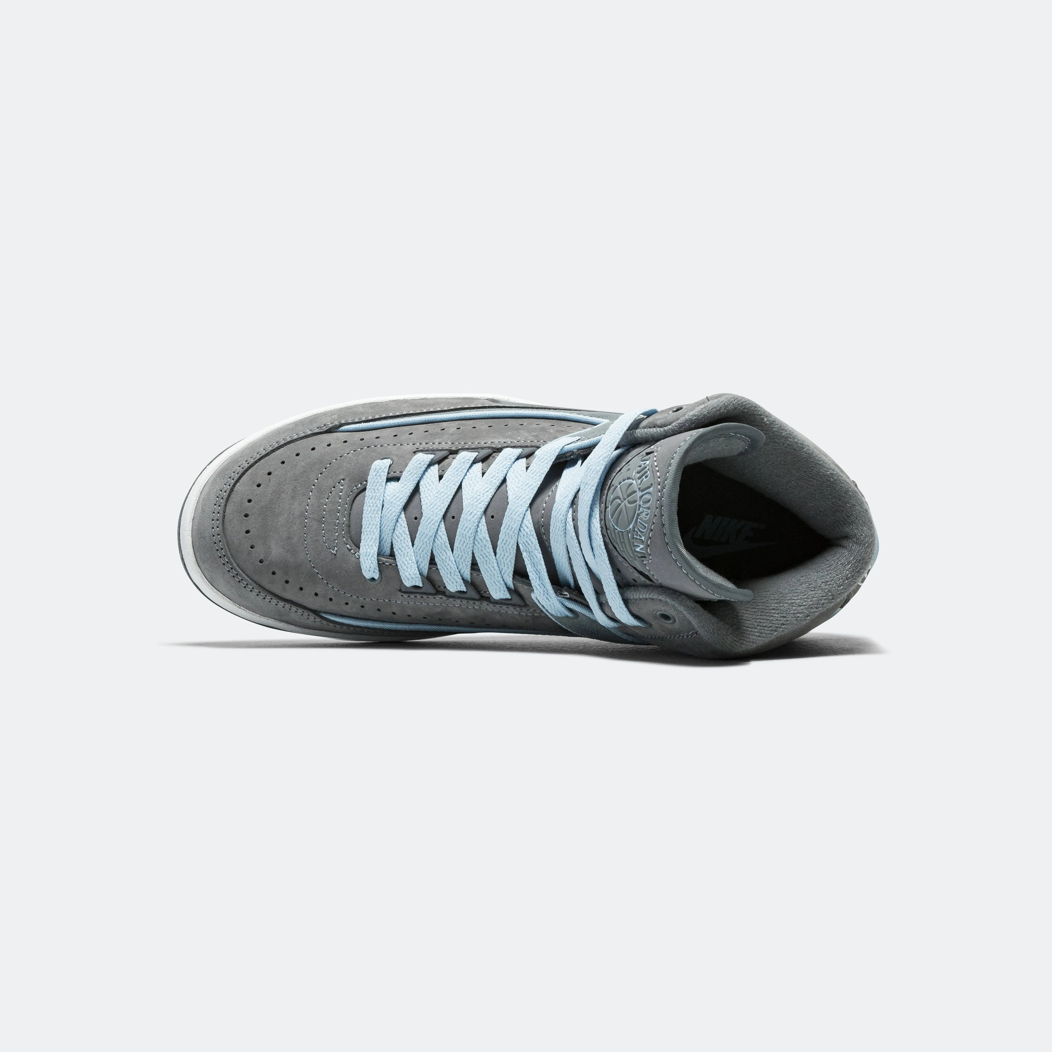 Rolling Gait Design Womens Air Jordan 2 Retro - Cool Grey/Ice Blue-White