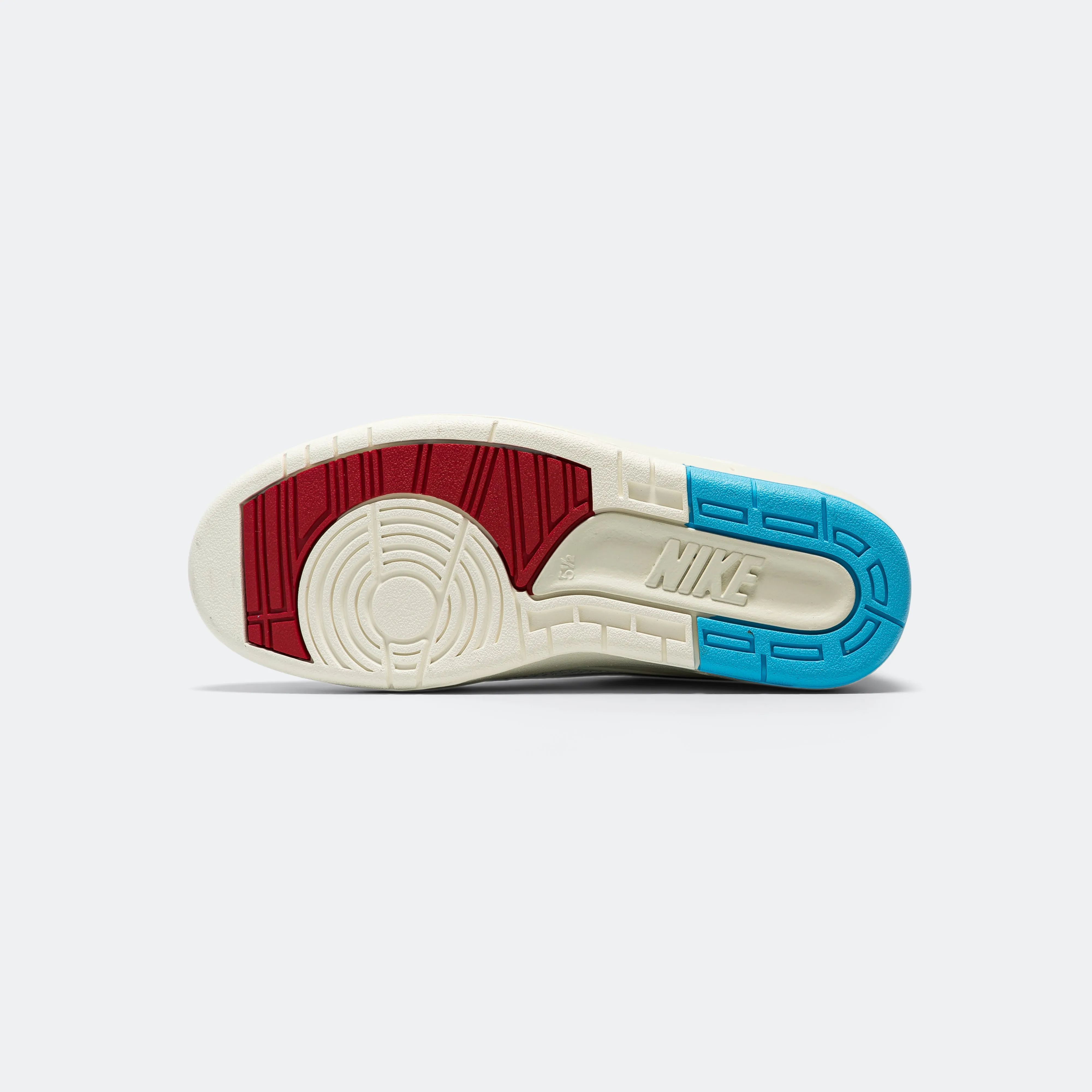 Womens Air Jordan 2 Retro Low - White/Gym Red-Dk Powder Blue-Sail Orthopedic friendly