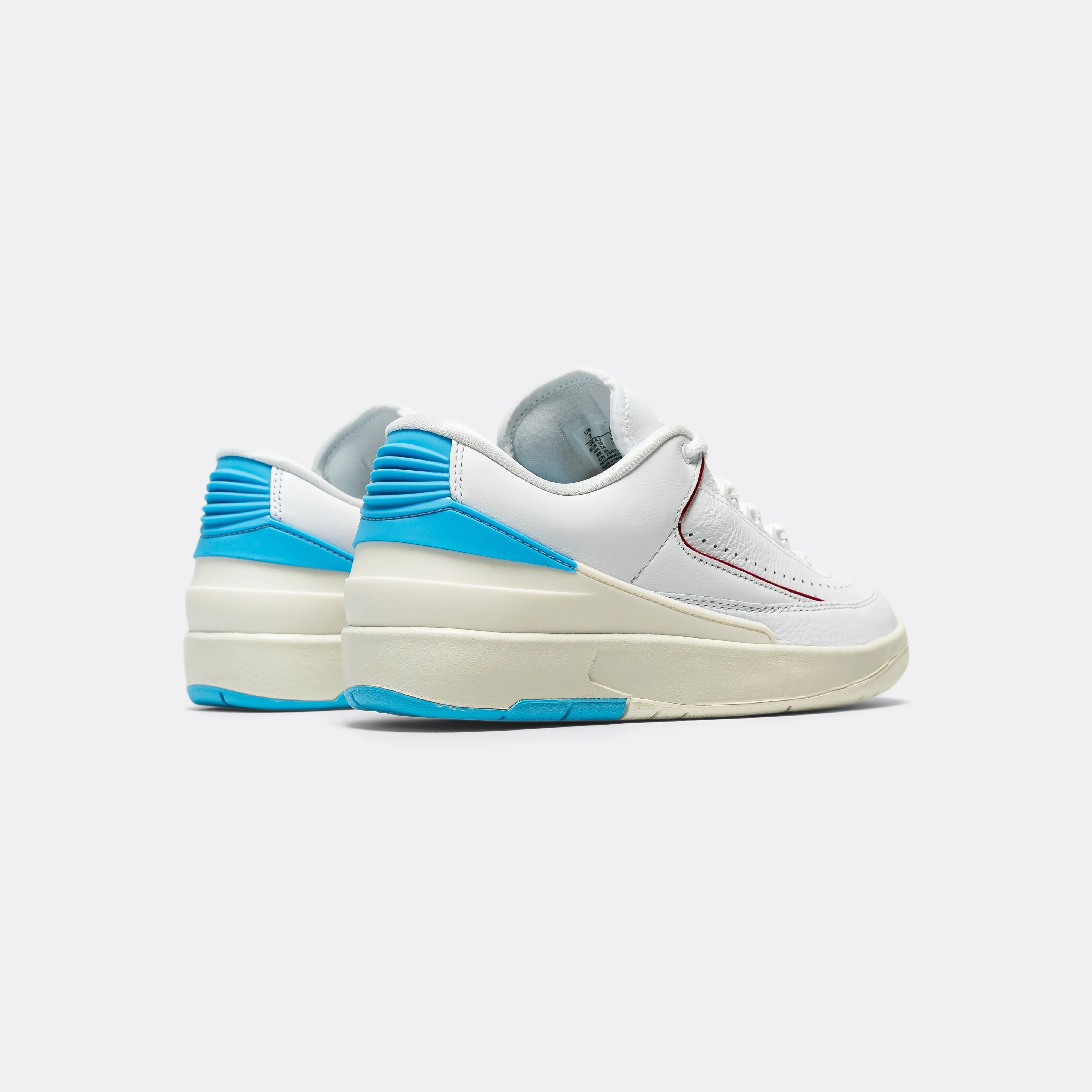 Stylish Support Womens Air Jordan 2 Retro Low - White/Gym Red-Dk Powder Blue-Sail