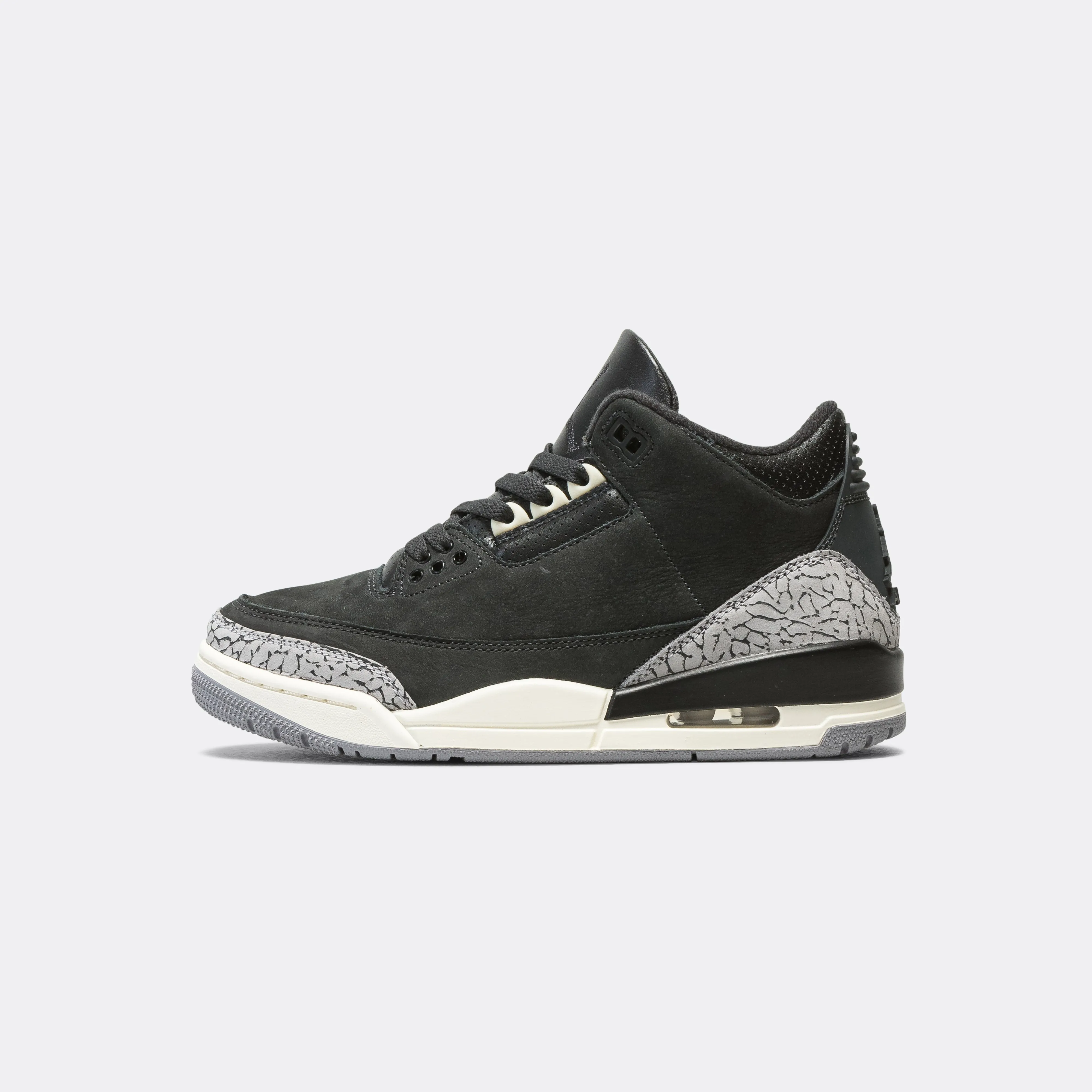 Compression Fit Precision Stitching Womens Air Jordan 3 - Off Noir/Black-Sail-Cement Grey