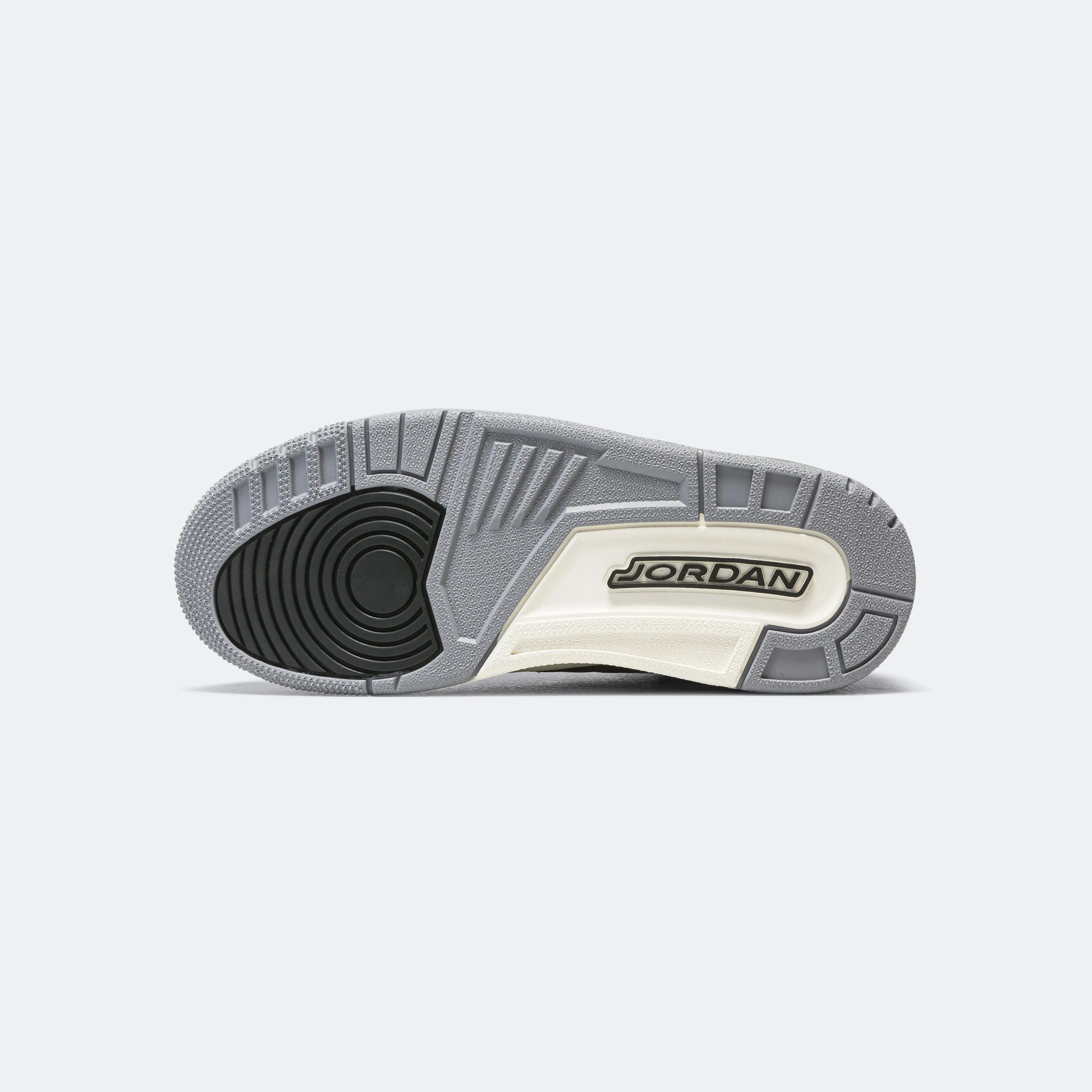Impact Resistant Cushioning QualityConstruction Womens Air Jordan 3 - Off Noir/Black-Sail-Cement Grey